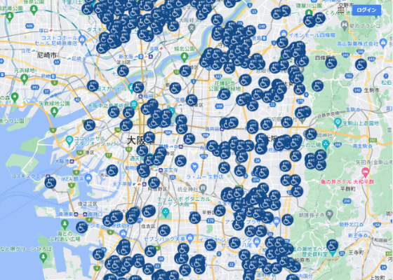 大阪府バリアフリートイレマップ